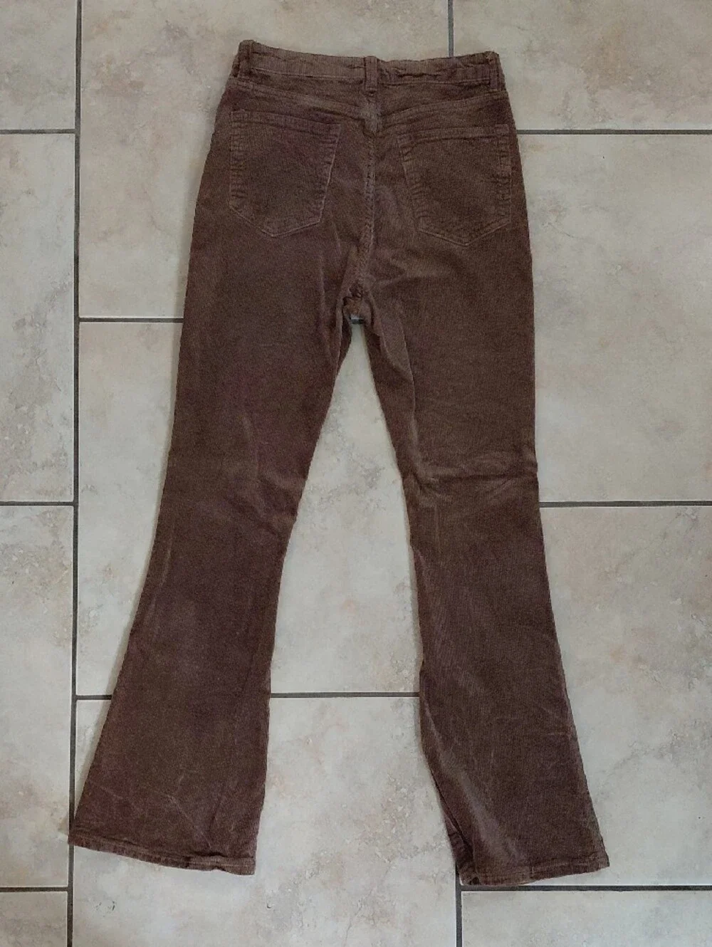 SHEIN Brown Corduroy Flared Jeans